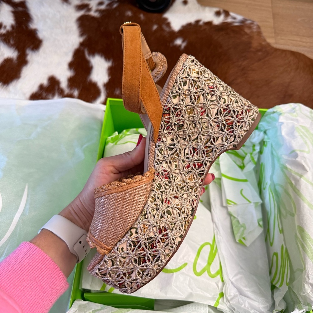 Sam Edelman Women's Amber Two-Piece Sculpted Platform Wedge Sandals Size 8.5 New - Picture 7 of 11